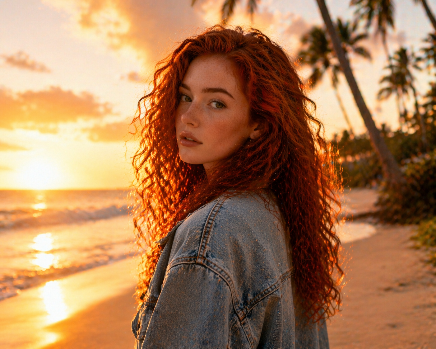 Отредактированное фото — тропический закат