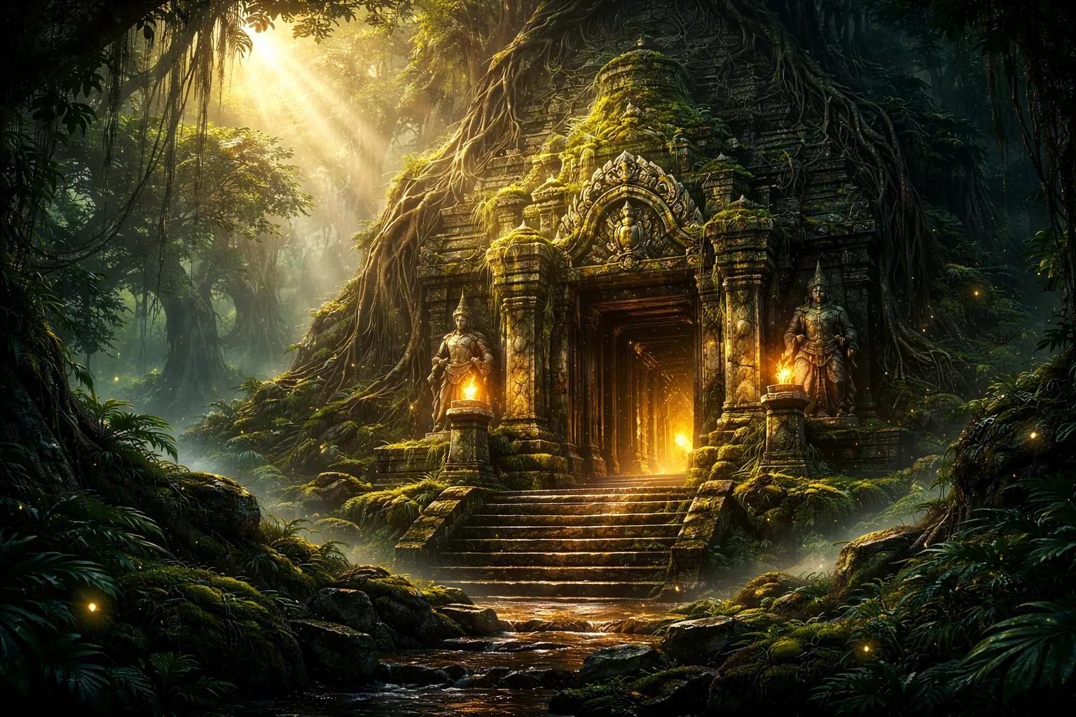 Temple in wisteria — GPT Image