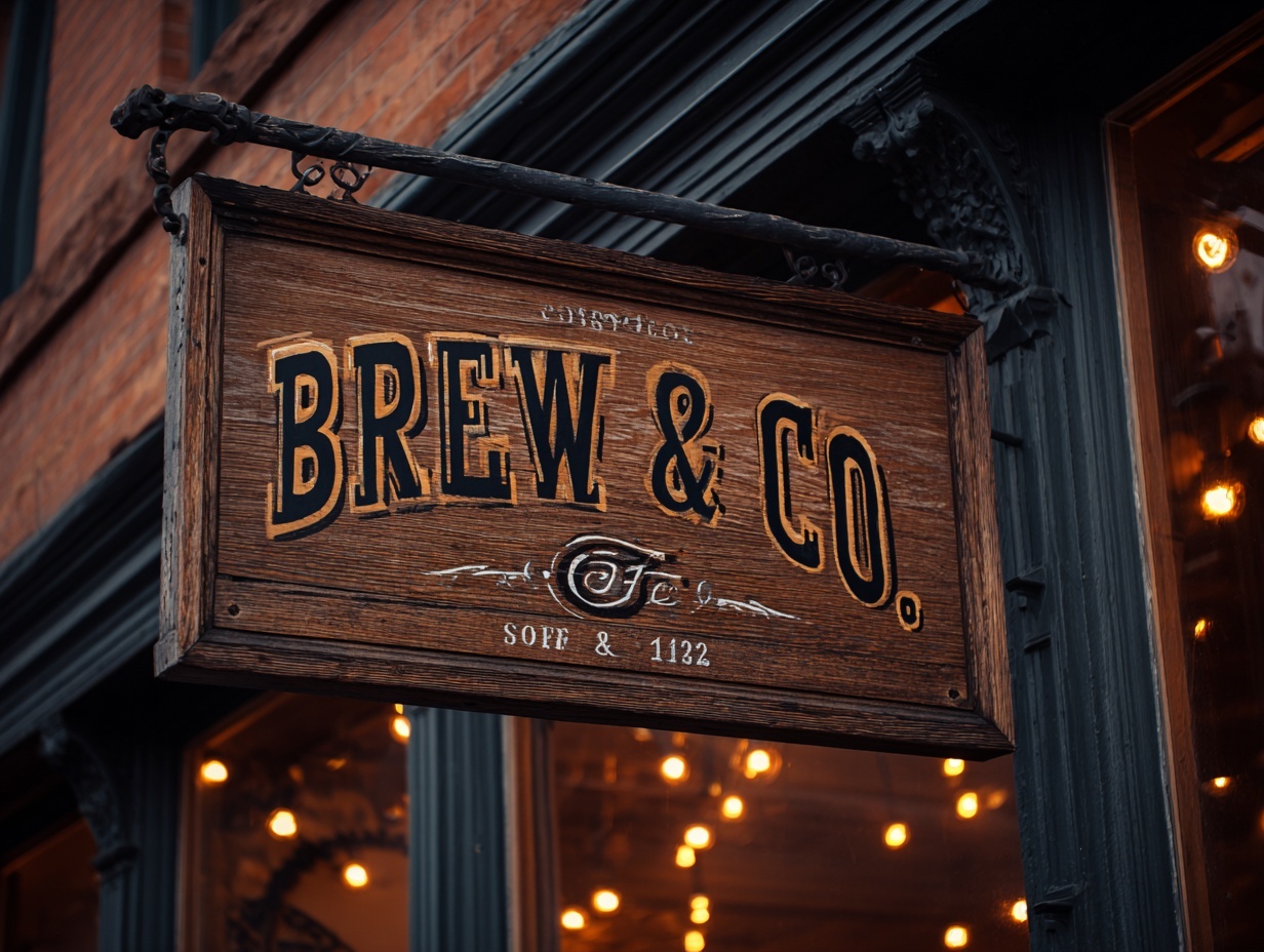 Storefront Sign generated by other AI — garbled text