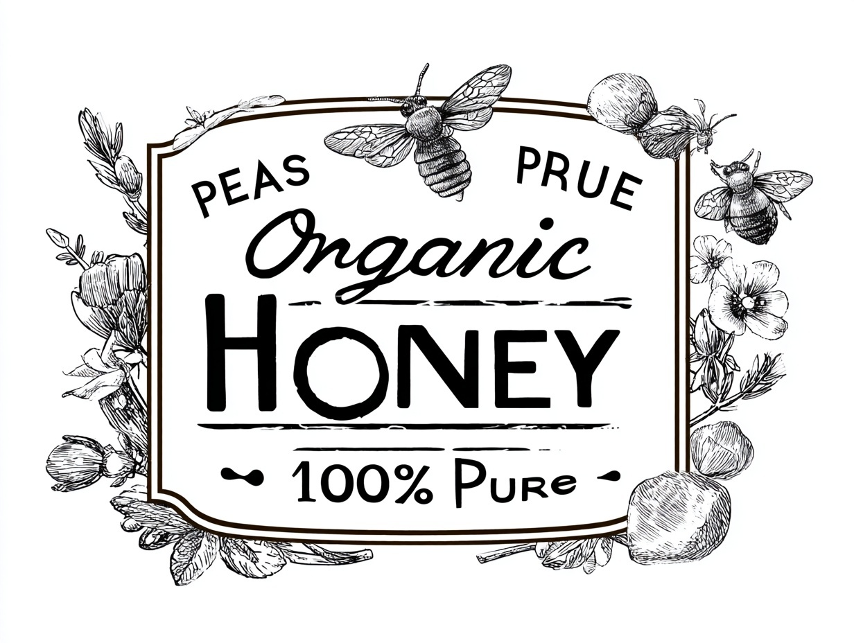 Product Label generated by other AI — garbled text