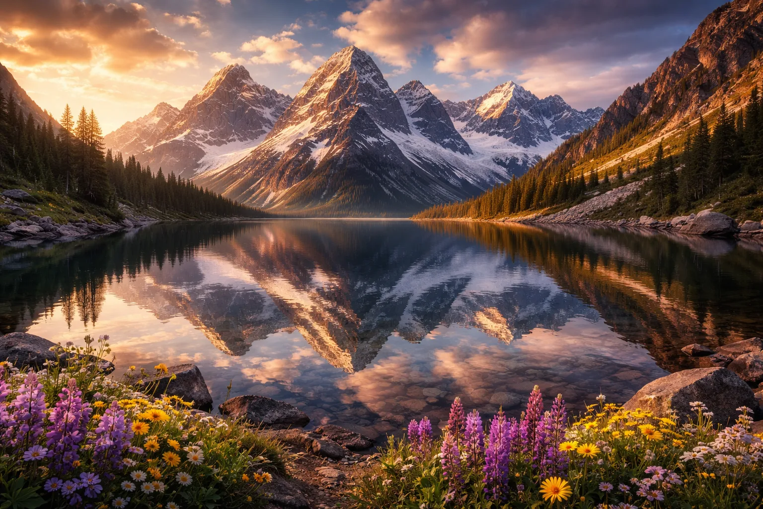 Stable Diffusion generation — mountain lake