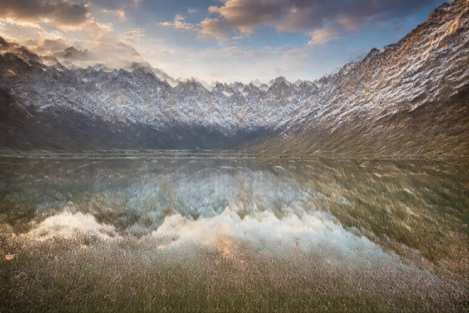 Mountains at golden hour — Stable Diffusion